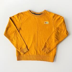 Fjallraven Vardag Sweater Sweatshirt Women's Size XS Mustard Yellow Cotton